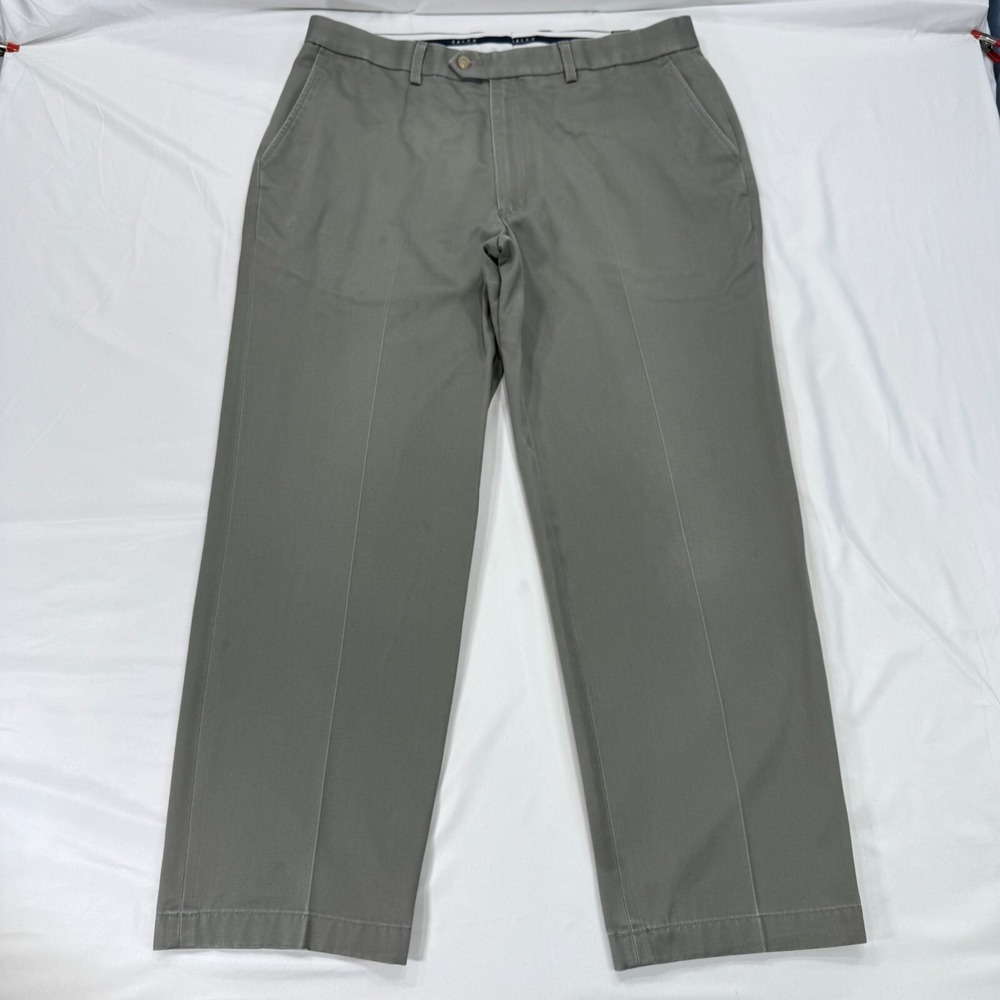 Ralph Lauren Chino Dress Pants Men‎ 37x29 RRL Khaki Cotton Flat Front Green